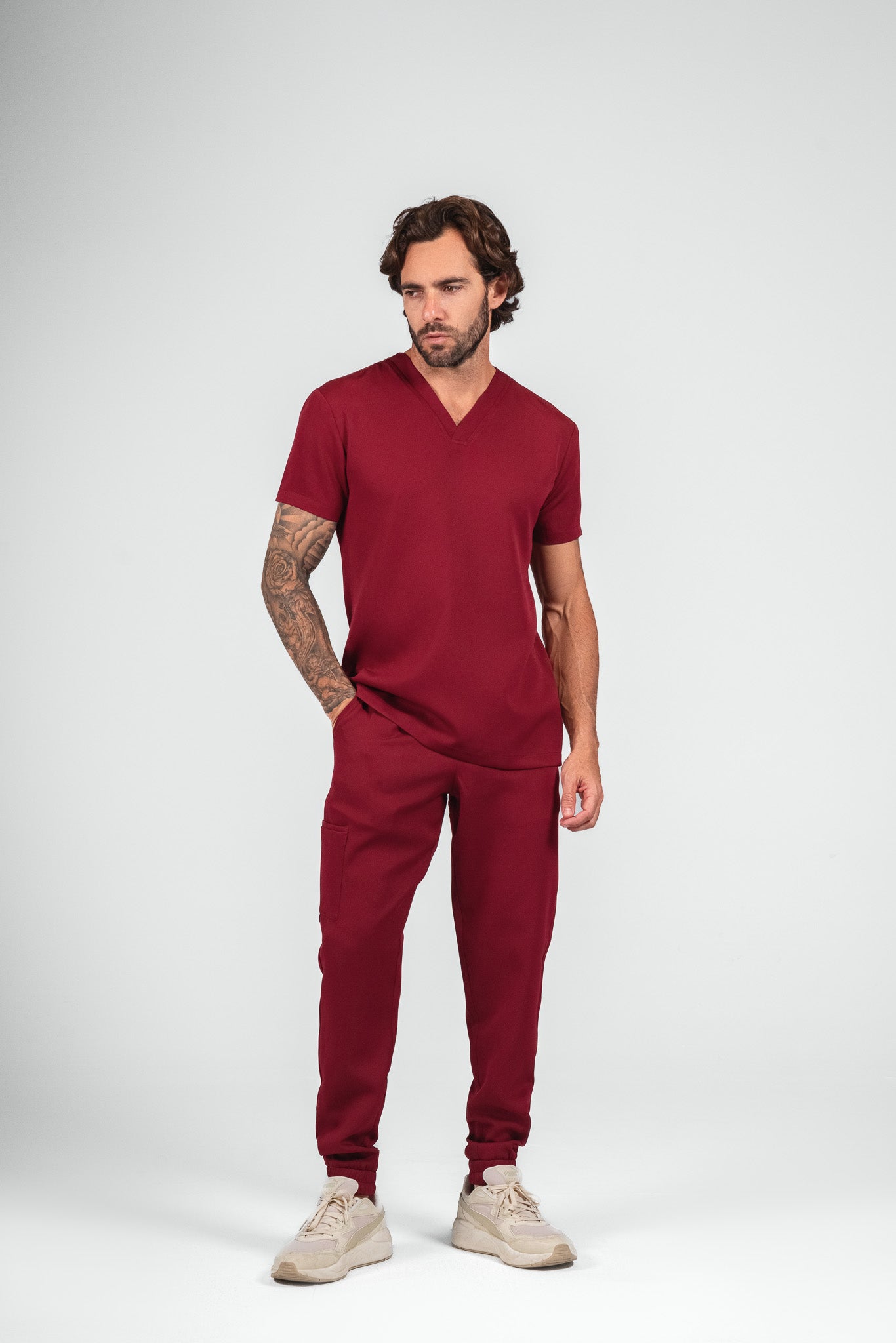 Wine Red Full Scrub