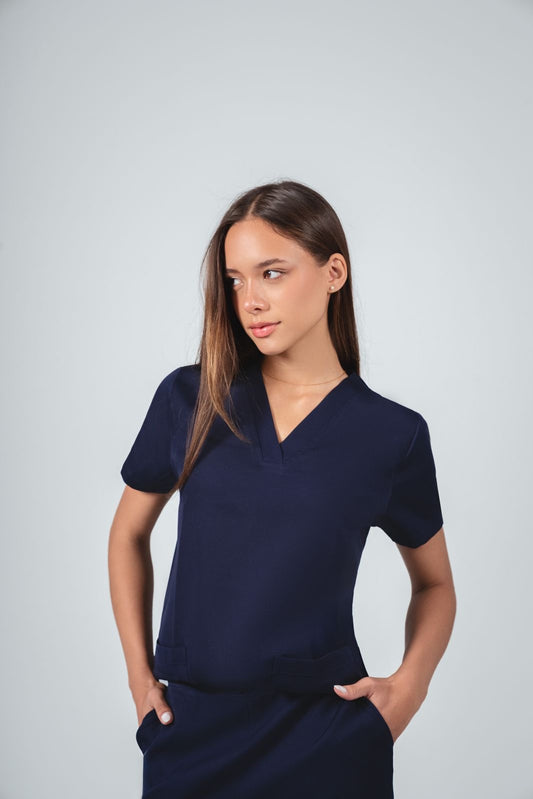 Midnight Blue scrub top