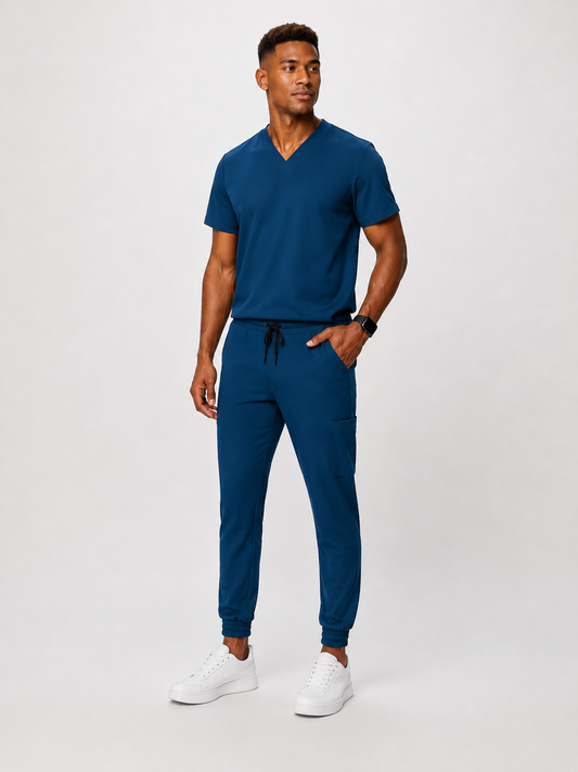 Deep Teal Full Scrub (V-neck top / Jogger pants)