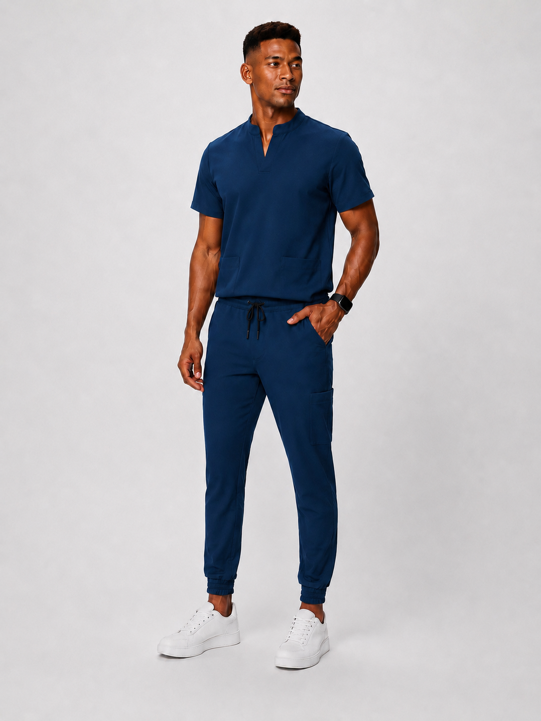 Deep Teal Full Scrub (Half collar top / Jogger pants)