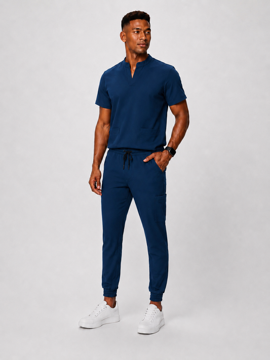 Deep Teal Full Scrub (Half collar top / Jogger pants)