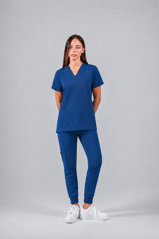Deep Teal Full Scrub (V-neck top / Jogger pants)